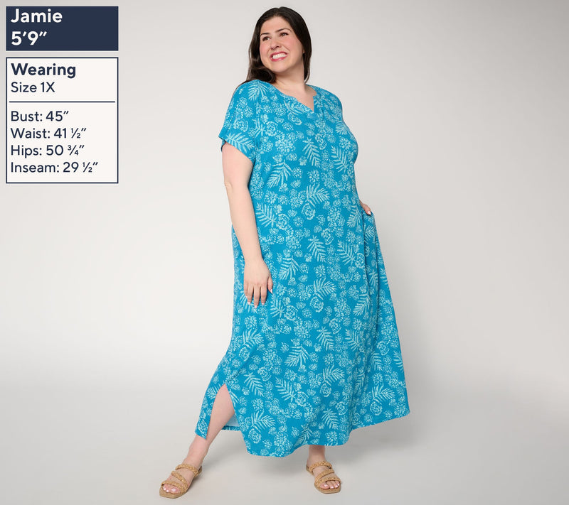 Denim & Co. Beach Regular Knit Gauze Maxi Dress — View 2