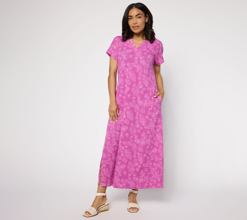 Denim & Co. Beach Petite Knit Gauze Maxi Dress — View 9