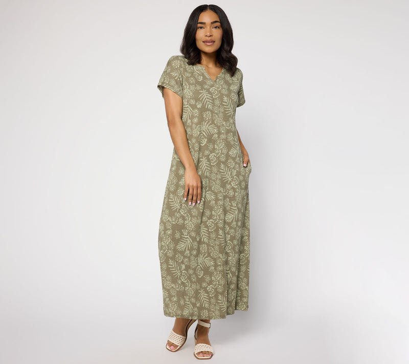 Denim & Co. Beach Petite Knit Gauze Maxi Dress — View 11