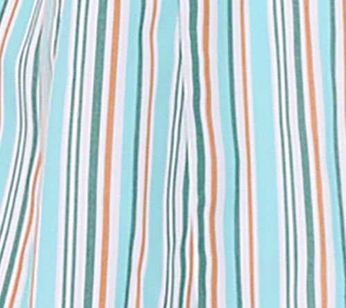 Attitudes by Renee Striped Godet Button Front Top — View 9
