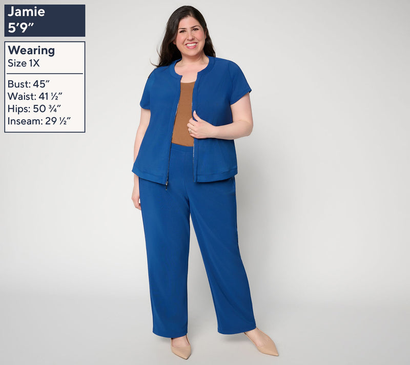 Attitudes by Renee Regular Euro Knit Jacket and Bottom Set — View 6