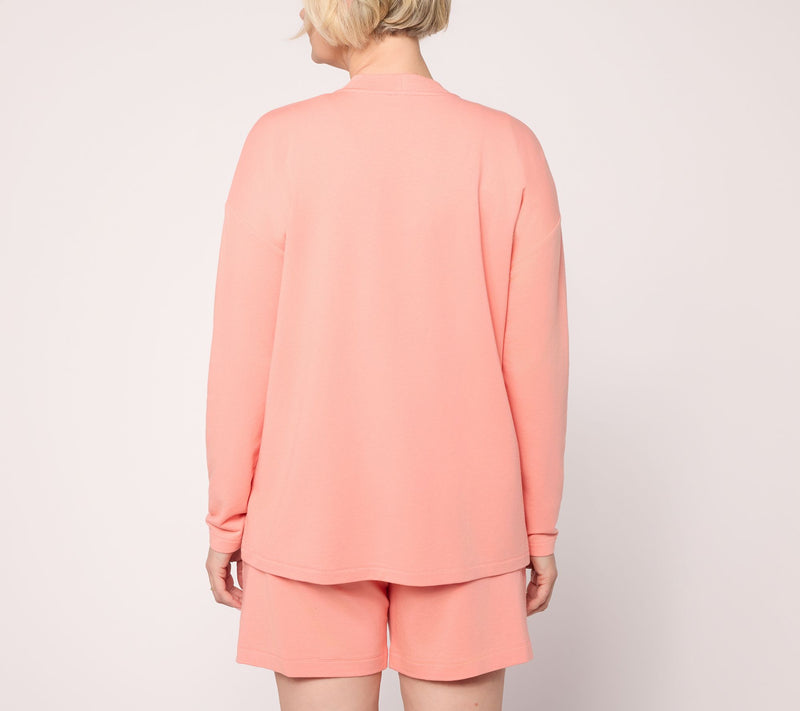 AnyBody Lightweight Cozy Knit French Terry Cardigan — View 4
