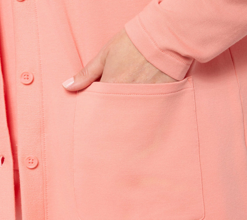 AnyBody Lightweight Cozy Knit French Terry Cardigan — View 6