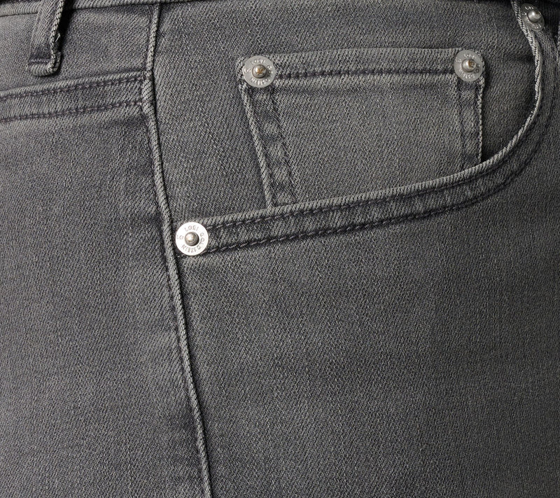 LOGO by Lori Goldstein Regular Grey Straight Crop Leg Jeans — View 5