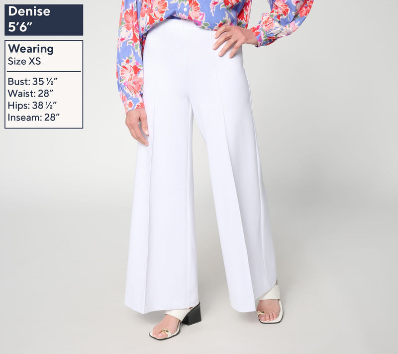 nicole by Nicole Miller Petite Pull-On Posh Ponte Wide Leg Pants — View 9