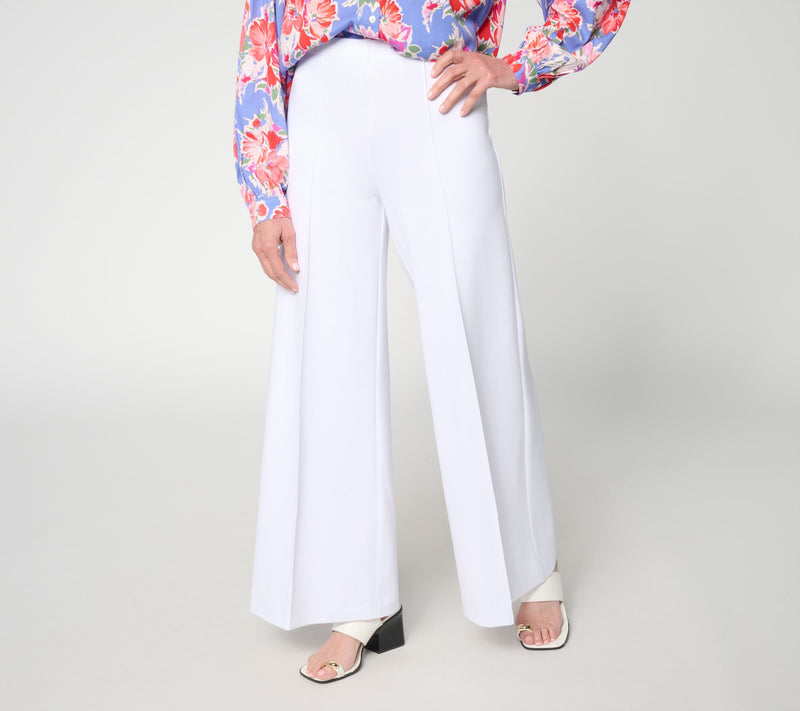 nicole by Nicole Miller Petite Pull-On Posh Ponte Wide Leg Pants — View 3