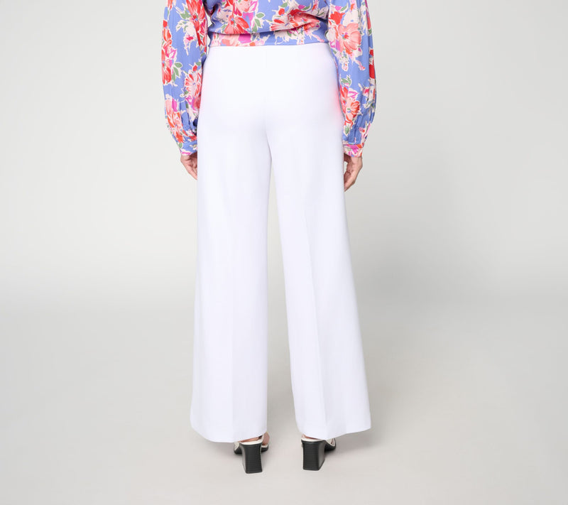 nicole by Nicole Miller Petite Pull-On Posh Ponte Wide Leg Pants — View 10