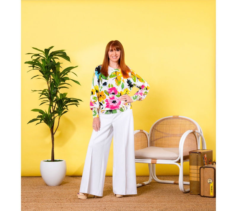 nicole by Nicole Miller Petite Pull-On Posh Ponte Wide Leg Pants — View 14