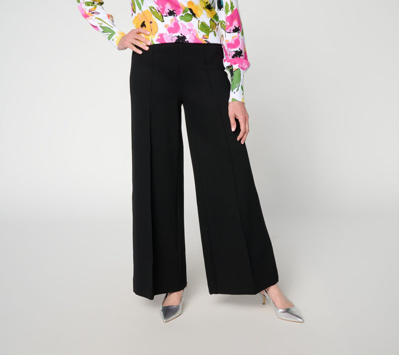 nicole by Nicole Miller Petite Pull-On Posh Ponte Wide Leg Pants — View 7