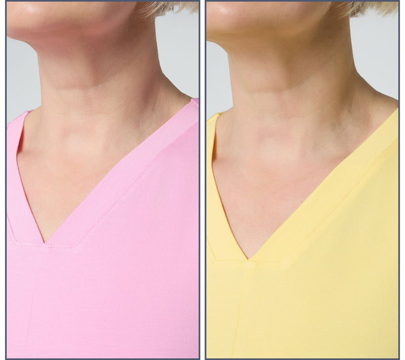 Denim & Co. Essentials Regular 2-Pack Favorite Jersey V-Neck Tunics — View 6