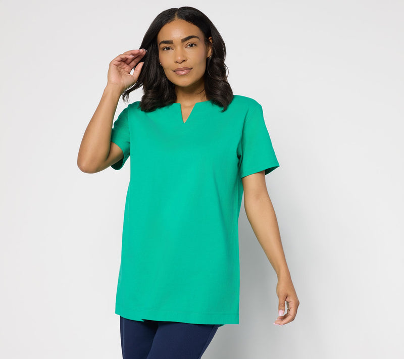 Denim & Co. Essentials Regular Cotton Jersey Oversized Tunic — Main view