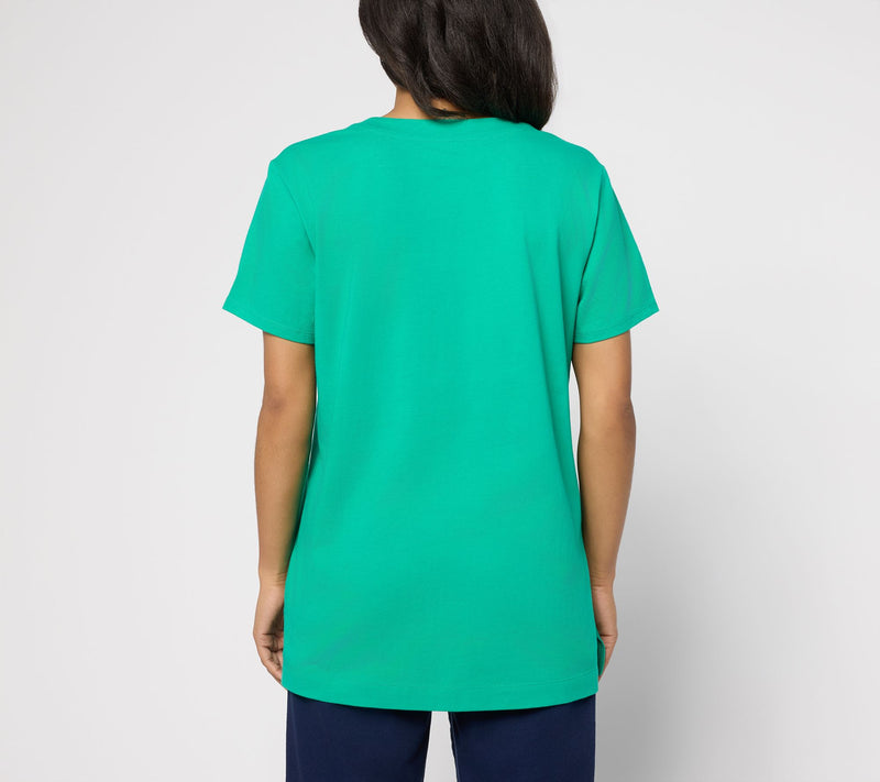 Denim & Co. Essentials Petite Cotton Jersey Oversized Tunic — View 4