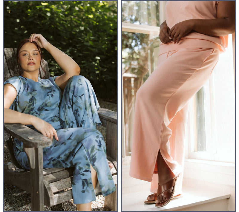 Me Time by Jennie Garth Regular French Terry Wide Leg Pants — View 7