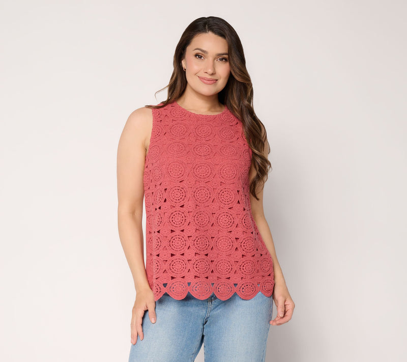 Denim & Co. Essentials So Soft Jersey Short Sleeve 2fer Top — View 14
