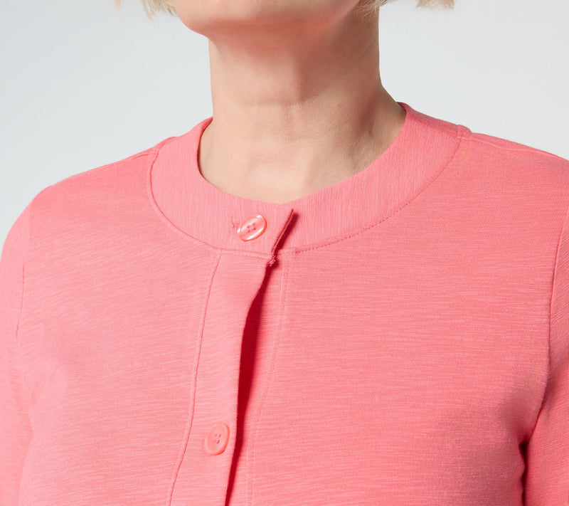 Denim & Co. Essentials Textured Knit Ballet Sleeve Cardigan — View 6