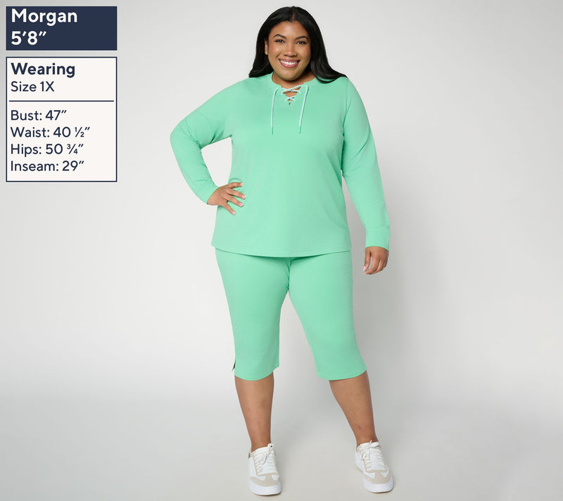 Denim & Co. Active Regular EasyWear French Terry Set — View 10
