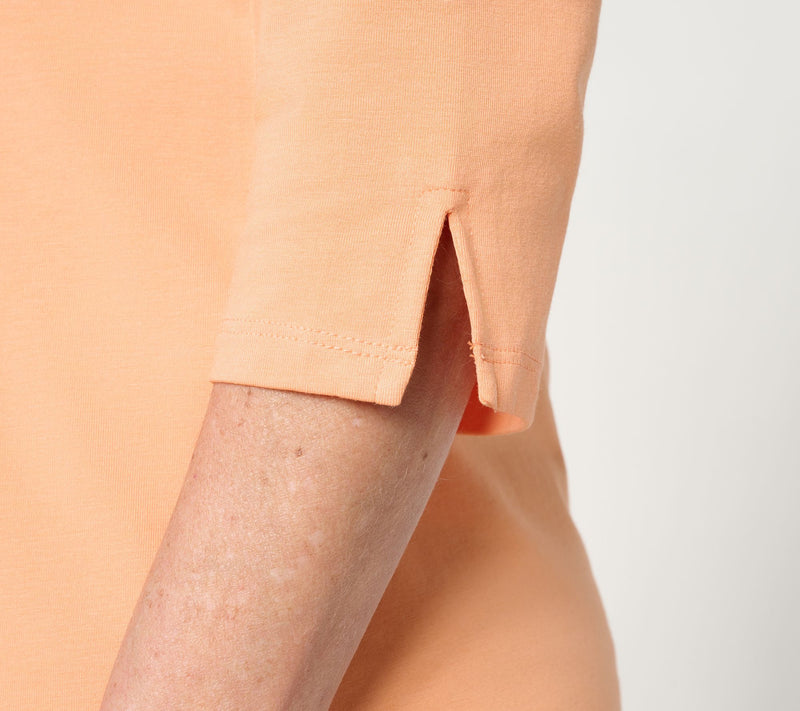 Denim & Co. Beach Jersey 3/4 Sleeve Boat Neck Top — View 6