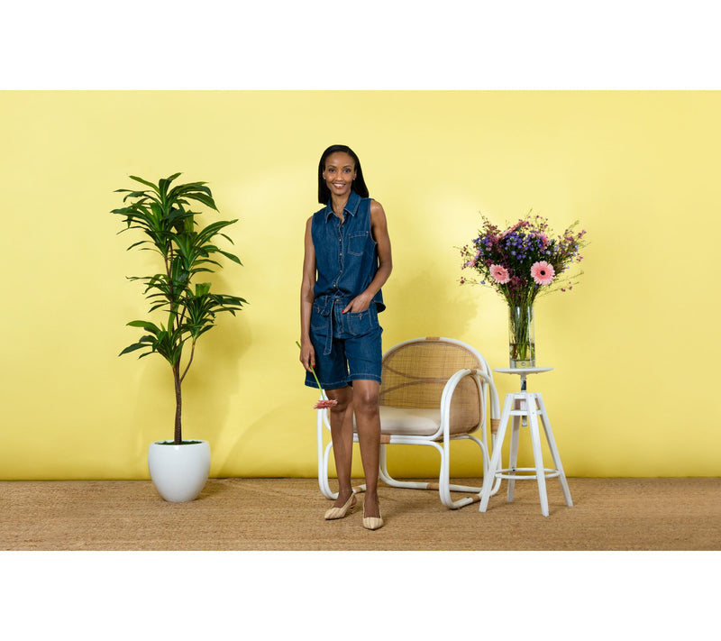 nicole by Nicole Miller Lightweight Stretch Denim Sleeveless Top — View 7