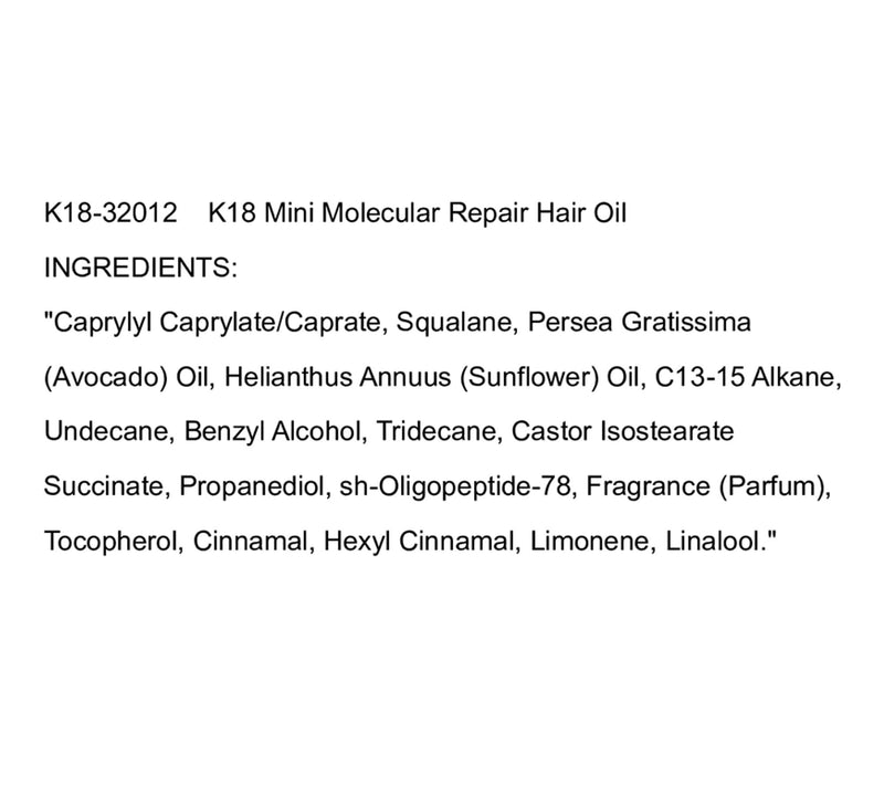 K18 Mini Molecular Repair Hair Oil — View 2
