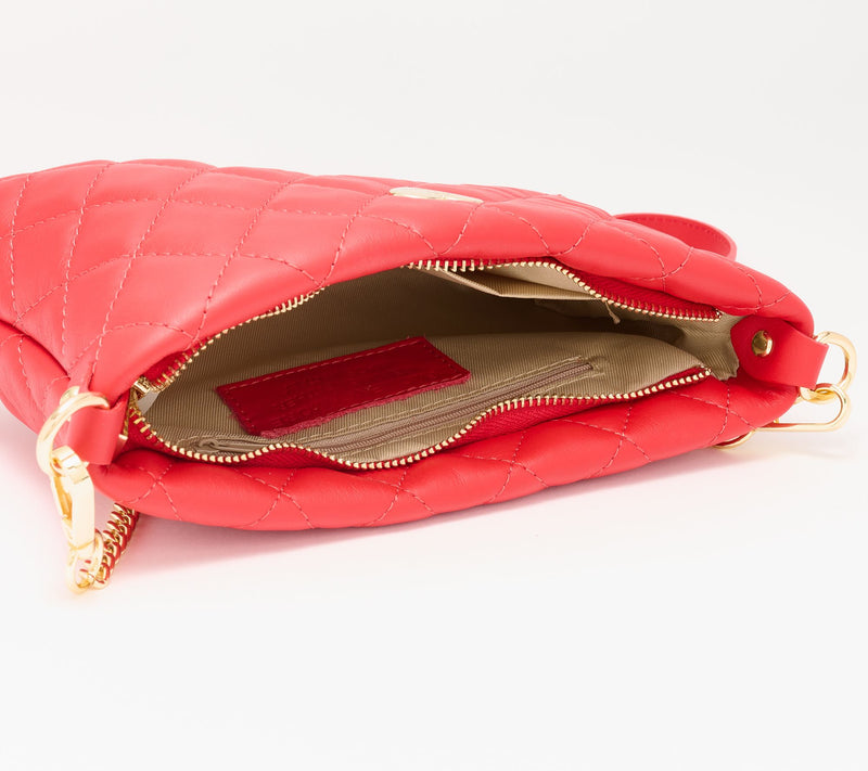 Filomena Amore Lady Positano Quilted Leather Crossbody Clutch — View 13