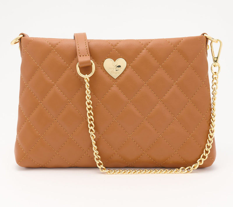 Filomena Amore Lady Positano Quilted Leather Crossbody Clutch — View 5