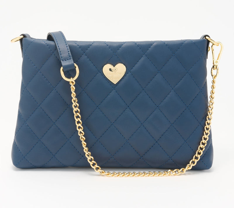 Filomena Amore Lady Positano Quilted Leather Crossbody Clutch — View 7
