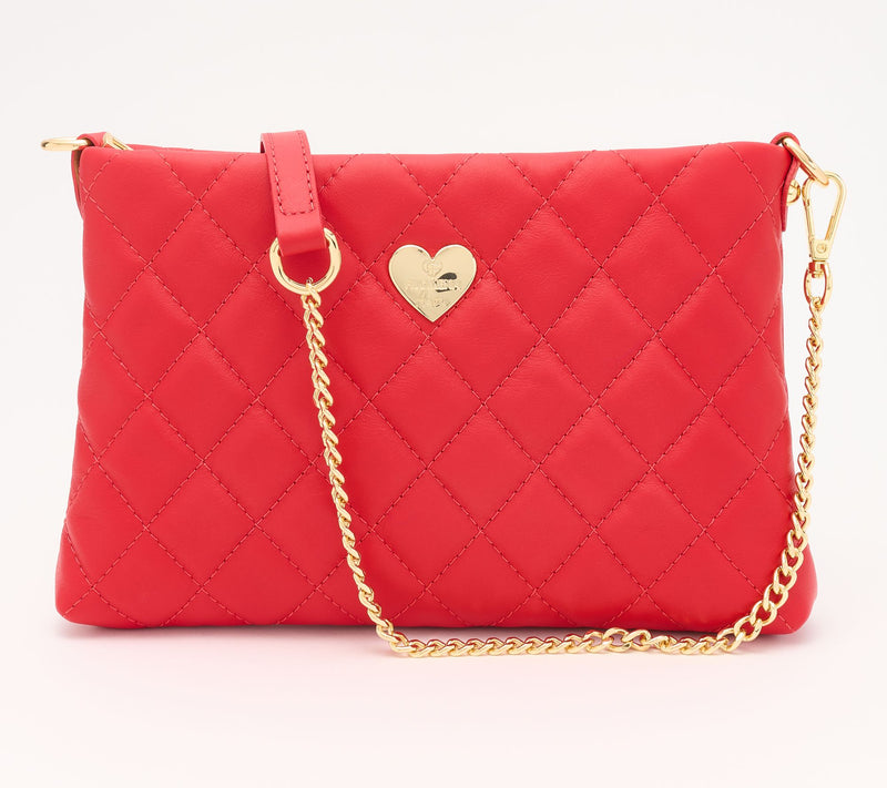 Filomena Amore Lady Positano Quilted Leather Crossbody Clutch — View 9