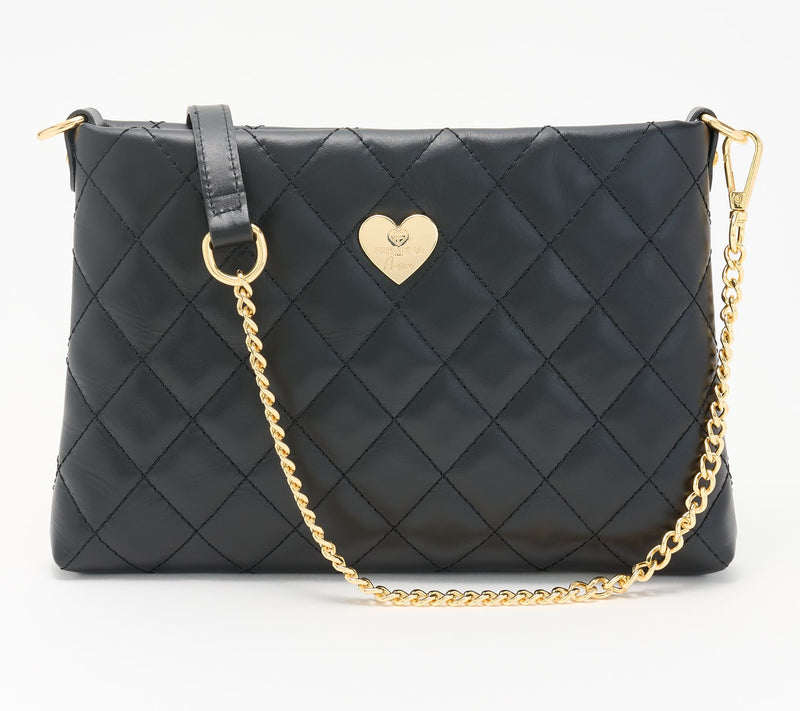 Filomena Amore Lady Positano Quilted Leather Crossbody Clutch — Main view