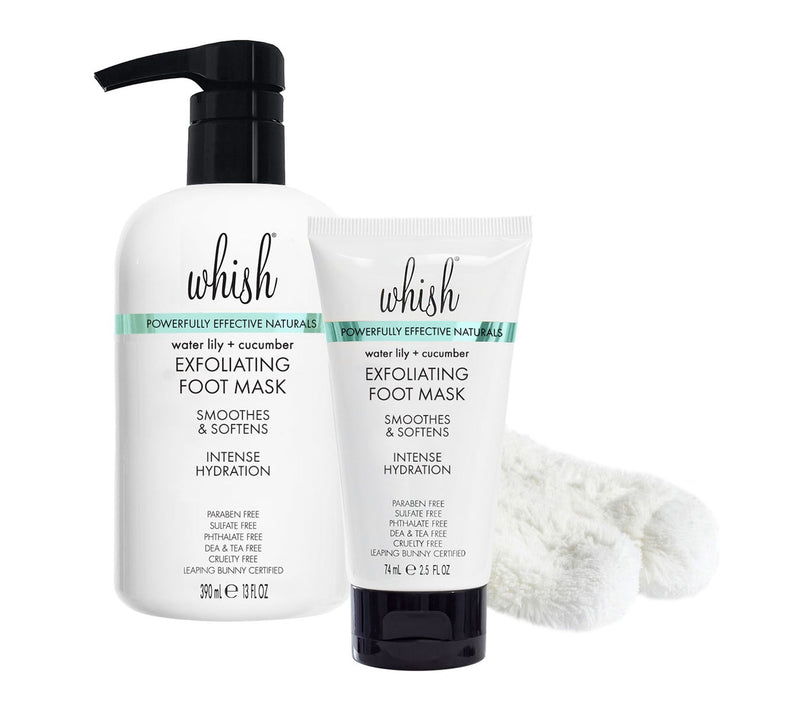 Whish Mega 13oz Exfoliating Foot Mask w/ 2.5oz & Socks — Main view