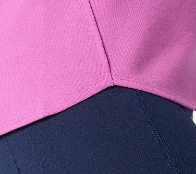 Denim & Co. Active French Terry Short Sleeve Round Neck Top — View 6