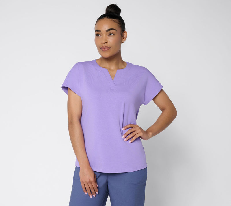 Denim & Co. Favorite Jersey Dolman Sleeve Split Neck Top — View 12