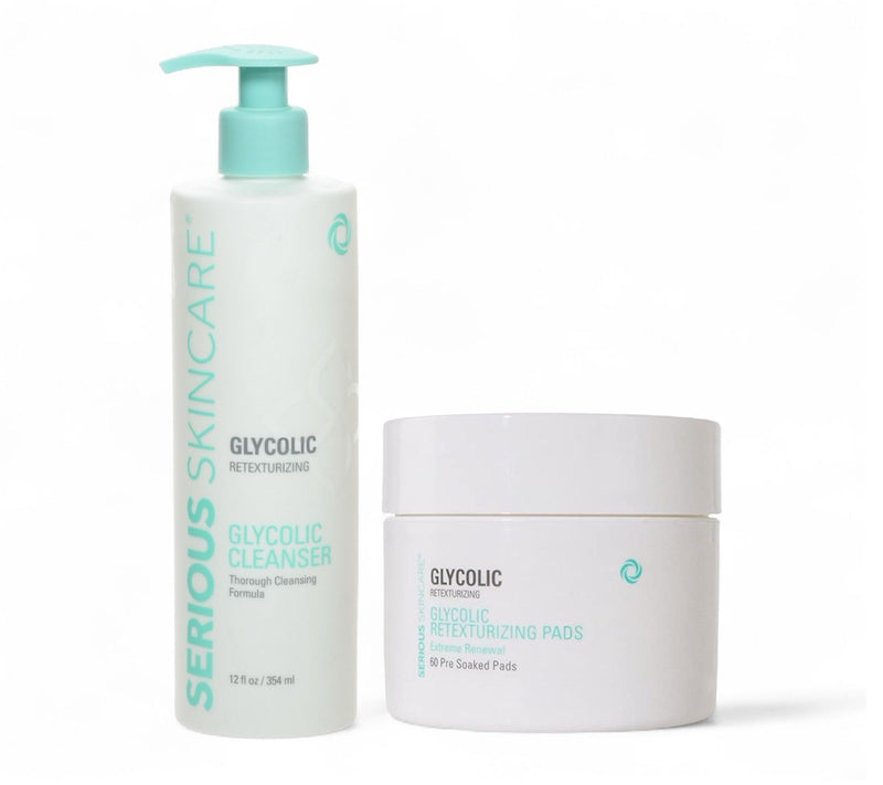 SERIOUS SKINCARE Glycolic Cleanser + Glycolic Pads — Main view