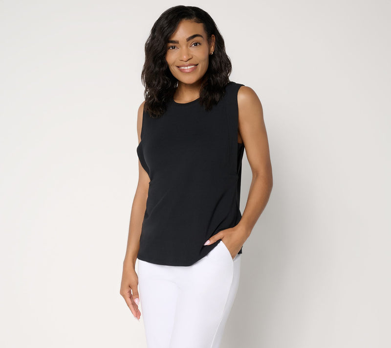 BEAUTIFUL by Lawrence Zarian Refined Knit Crew-Neck Tank — View 13