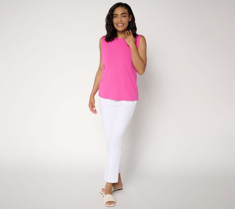 BEAUTIFUL by Lawrence Zarian Refined Knit Crew-Neck Tank — View 7