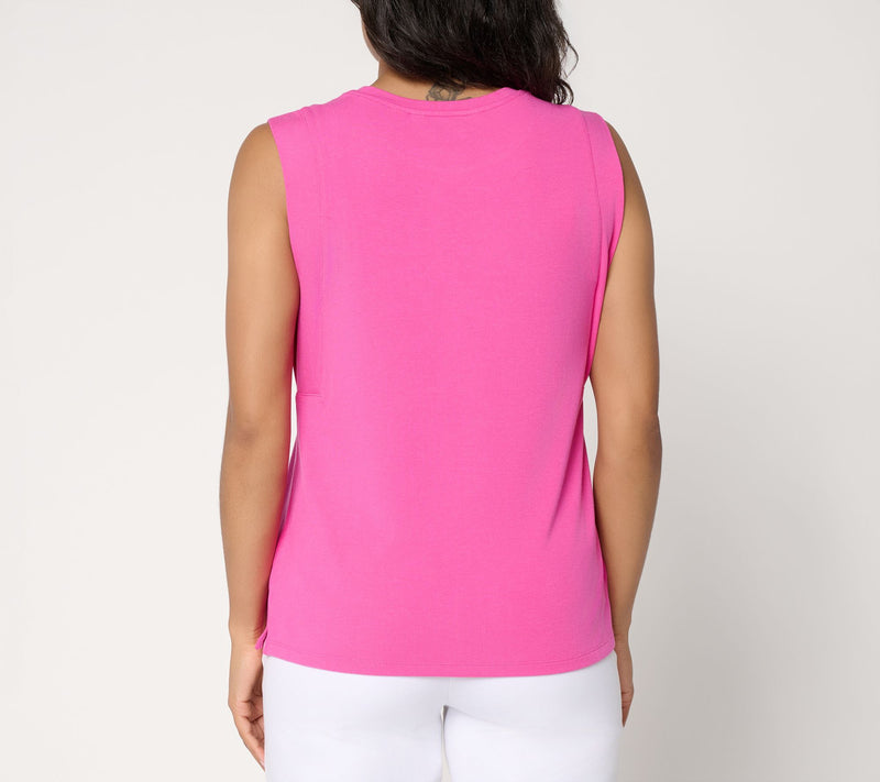 BEAUTIFUL by Lawrence Zarian Refined Knit Crew-Neck Tank — View 6