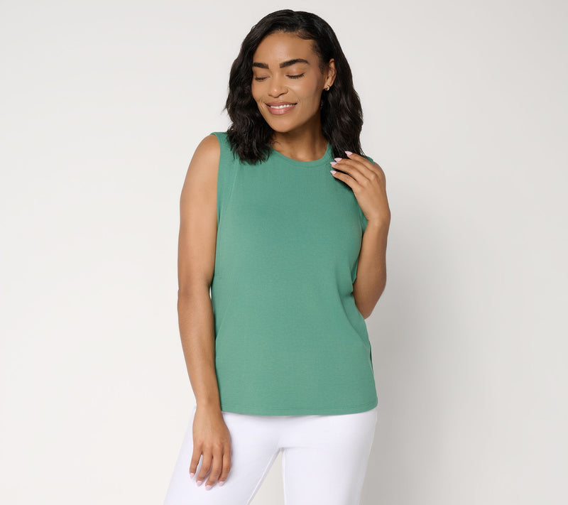 BEAUTIFUL by Lawrence Zarian Refined Knit Crew-Neck Tank — View 16