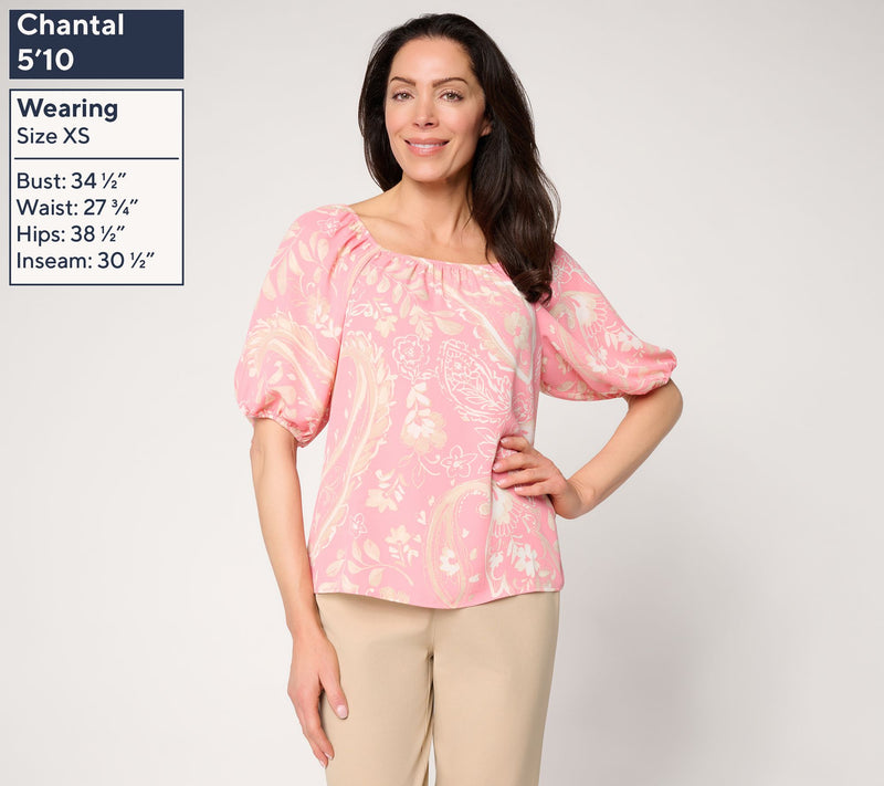 BEAUTIFUL by Lawrence Zarian Georgette Picture Perfect Paisley Blouse — View 3