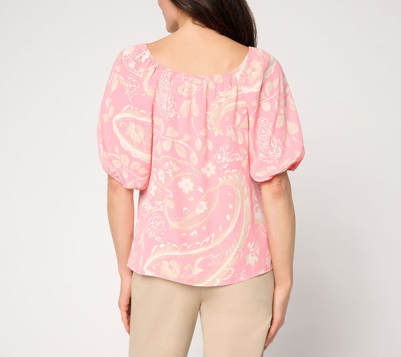 BEAUTIFUL by Lawrence Zarian Georgette Picture Perfect Paisley Blouse — View 4