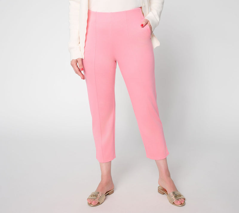 BEAUTIFUL by Lawrence Zarian Petite Silky Ponte Pintuck Crop Pant — View 2