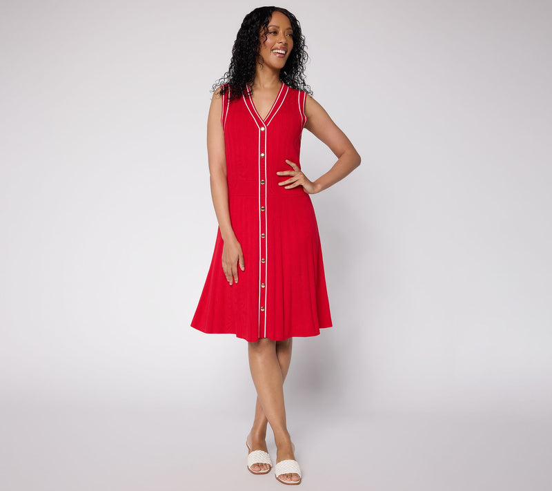 BEAUTIFUL by Lawrence Zarian Regular Novelty Stitch Dress — Main view