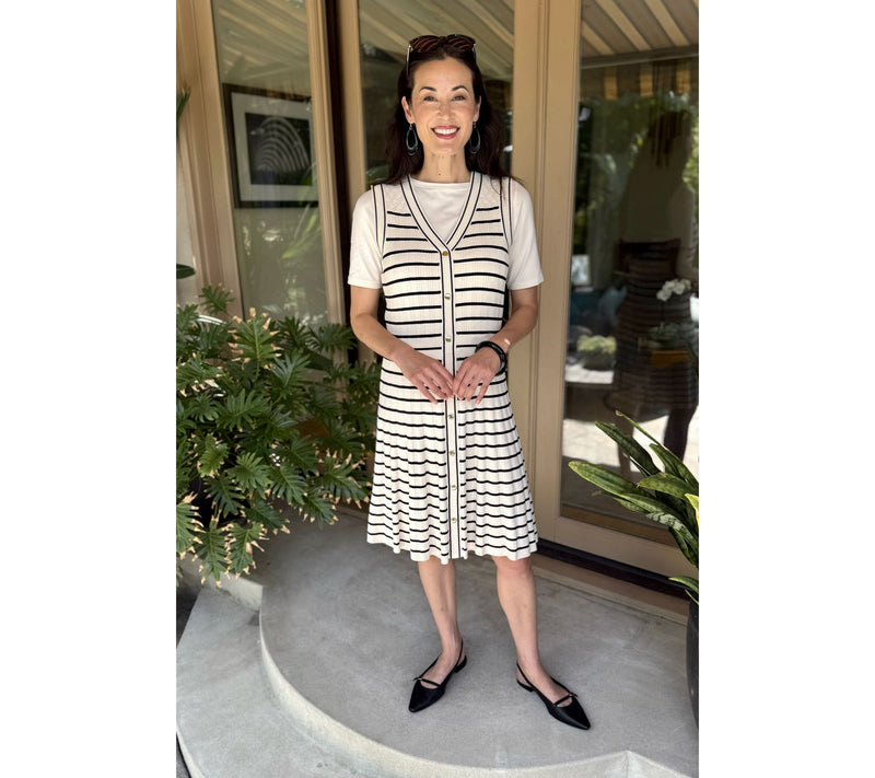 BEAUTIFUL by Lawrence Zarian Regular Novelty Stitch Dress — View 6