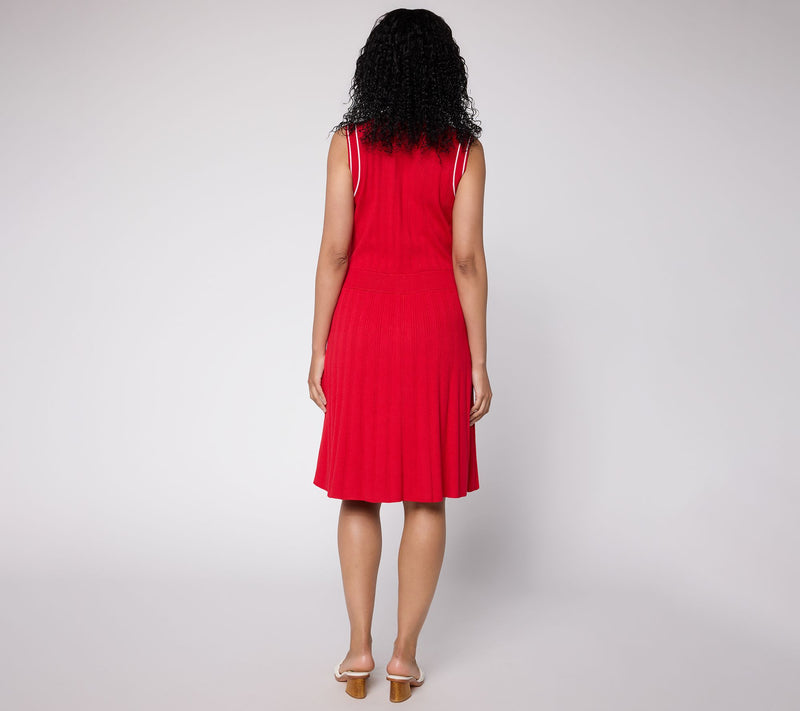 BEAUTIFUL by Lawrence Zarian Regular Novelty Stitch Dress — View 4