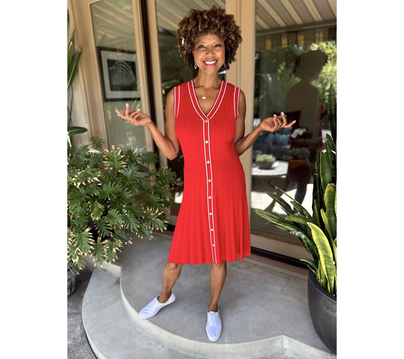 BEAUTIFUL by Lawrence Zarian Regular Novelty Stitch Dress — View 7