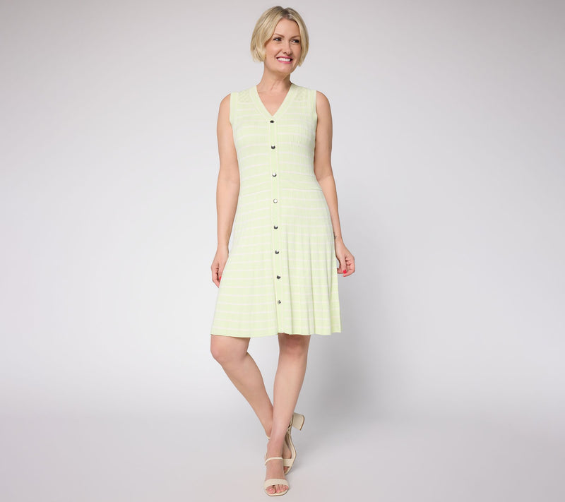 BEAUTIFUL by Lawrence Zarian Regular Novelty Stitch Dress — View 15