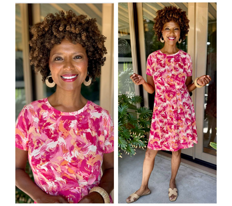 BEAUTIFUL by Lawrence Zarian Regular Classic Knit Cotton Crew Neck Dress — View 11