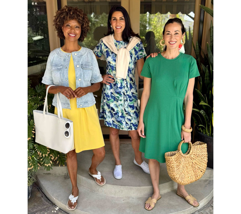 BEAUTIFUL by Lawrence Zarian Regular Classic Knit Cotton Crew Neck Dress — View 13
