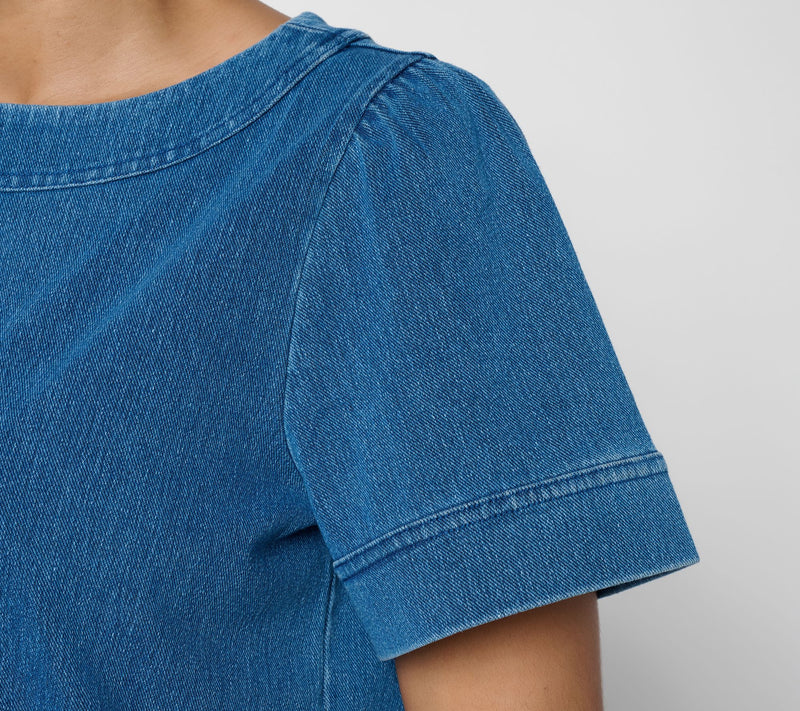 Denim & Co. Comfy Knit Air Boat Neck Short Sleeve Top — View 6