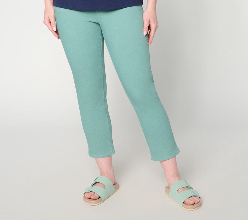 Denim & Co. Regular Classic Stretch Colored Crop Jeans — View 11