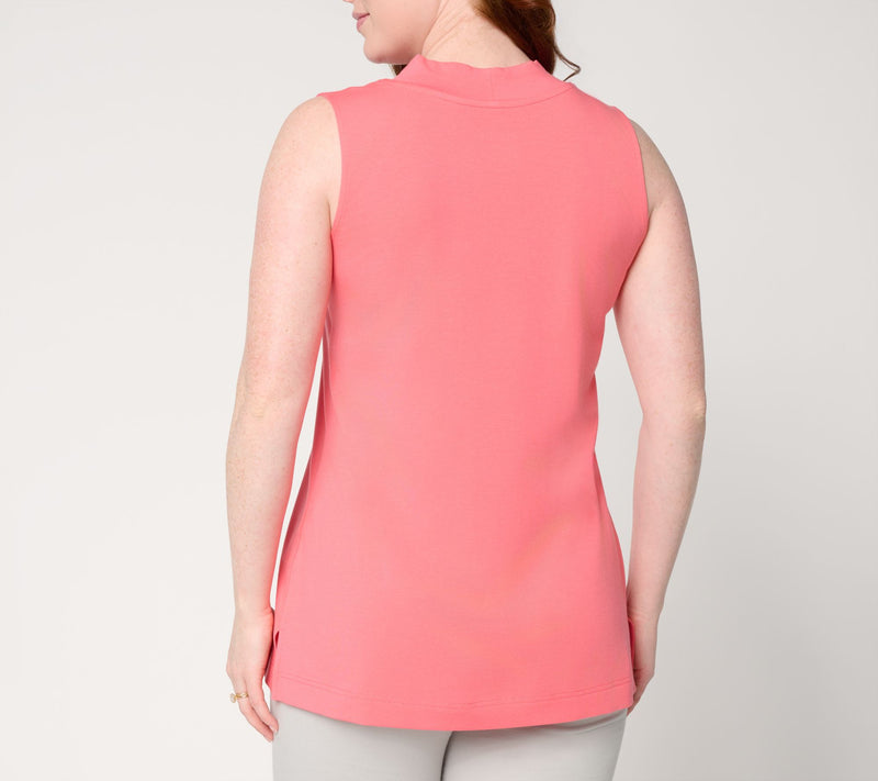 Denim & Co. Essentials Petite So Soft Jersey V-Neck Tunic — View 4