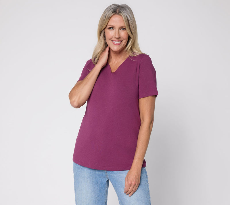 Denim & Co. Essentials So Soft Jersey Top with Sweetheart Neck — View 13